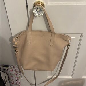 Cuyana Pebbled Leather Carry All Tote small w removable strap
